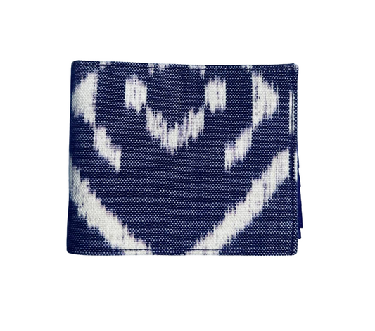 Portefeuille couleur Denim du Cambodge et aux motifs ethniques par Cambodia Art Scarf