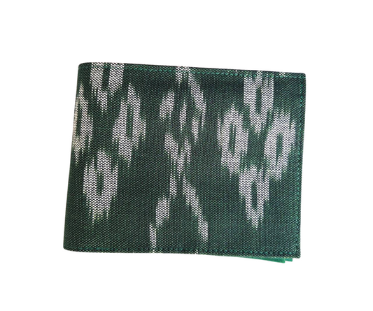 Portefeuille Vert du Cambodge et aux motifs ethniques par Cambodia Art Scarf
