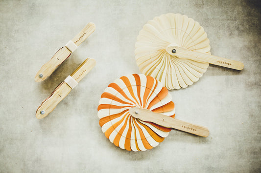 éventail rond en palmier