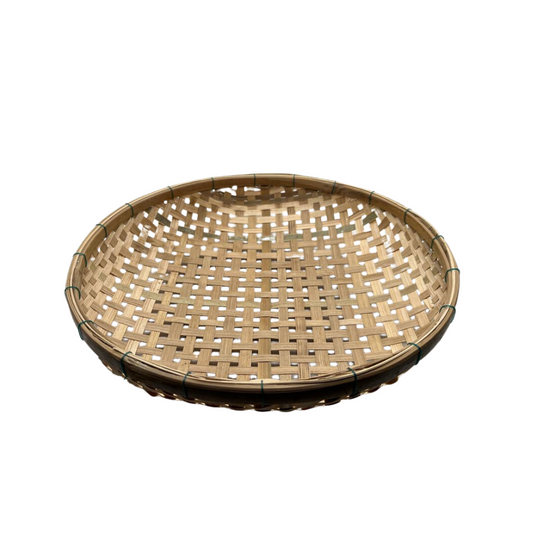 Panier tressé du Cambodge en rotin couleur naturelle