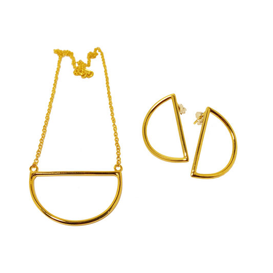 Parure Collier + Boucles d'oreilles Déco Moon