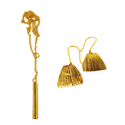 Parure Collier Déco Pendulum + Boucles d'oreilles Déco Fan