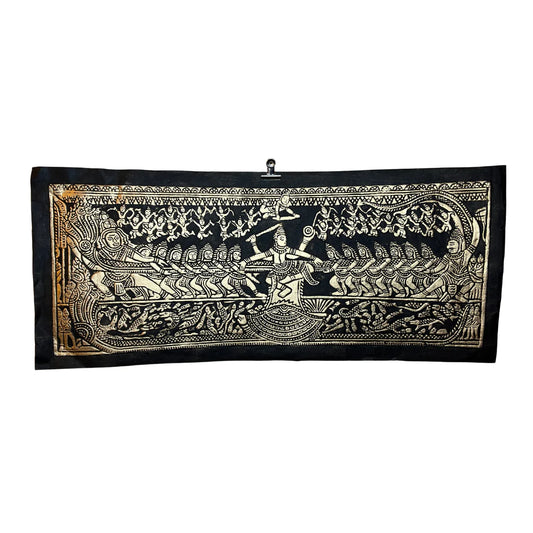 Peinture sur papier en relief Angkor Vishnou et les Gardiens du temple d'Angkor