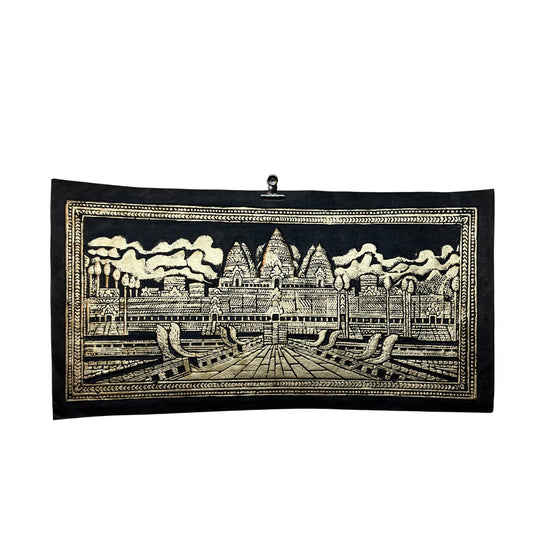 Peinture du Cambodge sur papier en relief Angkor Wat