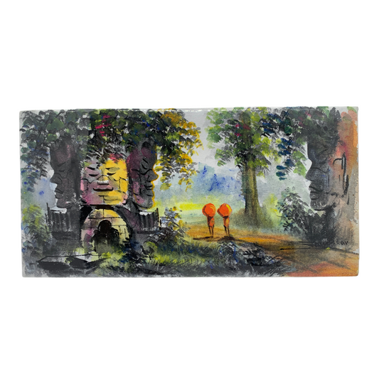 Peinture sur toile "Les merveilles de la forêt magique" 40x20cm