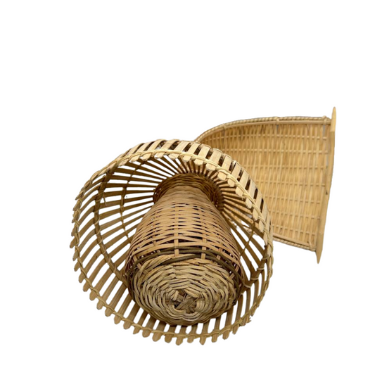 Piège à poisson 3 pièces en rotin du Cambodge