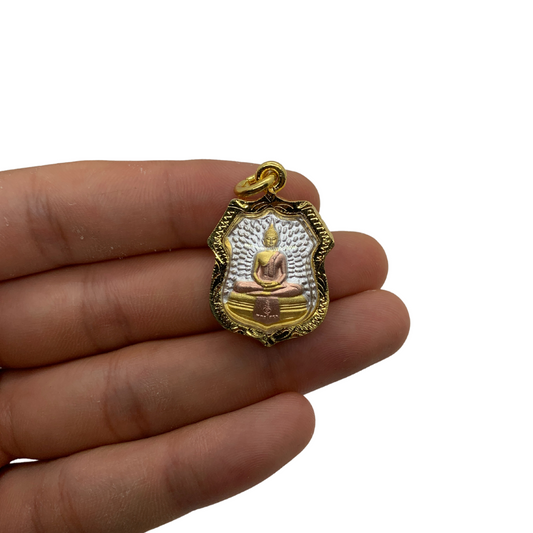 Petite amulette Thaï en verre Bouddha Sothon