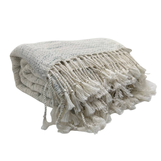 Plaid du Cambodge en coton tissé et fait main par Artisans du Mékong