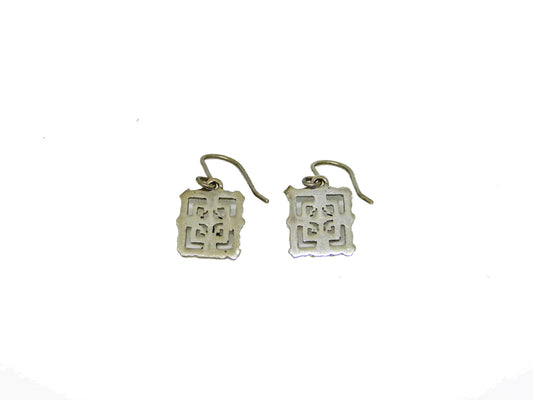 Boucles d'oreilles Temple de Bayon en Argent (Collection Temple et Nature)