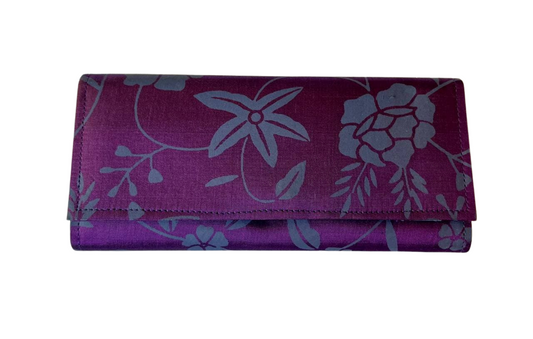 Pochette en soie cambodgienne violet par Cambodia Art Scarf