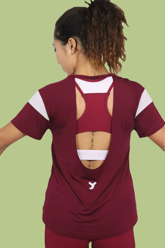 T-shirt à dos ouvert