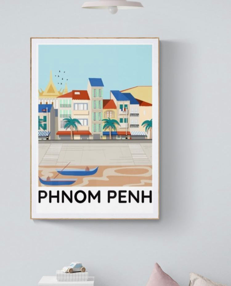 Carte Postale du Cambodge Moderne au design minimaliste par Bassac Studio