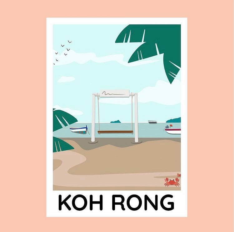 Carte Postale du Cambodge Moderne au design minimaliste par Bassac Studio