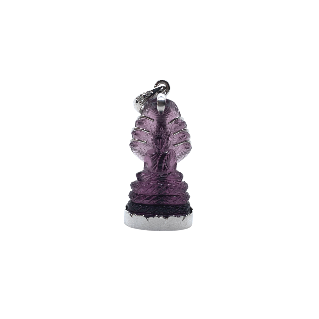 Pendentif En Quartz Cristal Violet - Bijou Occasion, Style Fashion, Couleur Intense